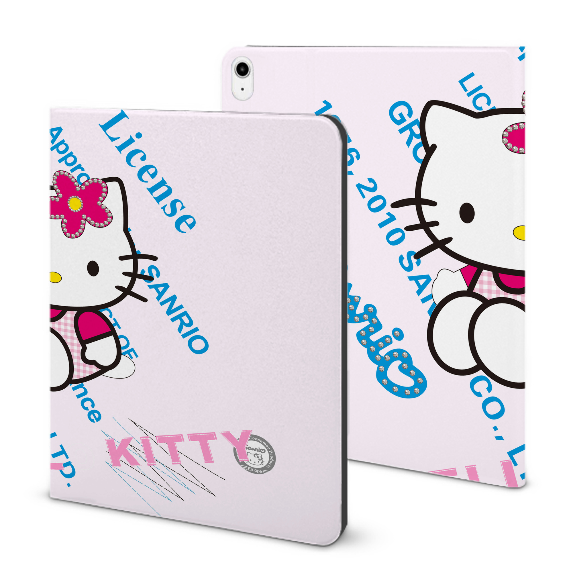 （画像用） Hello Kitty ハローキティ IPadケース ペンホルダー付き ブックスタイルデザイン